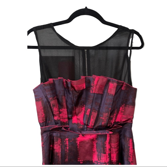 Stunning Silk Women’s Black & Fuchsia Formal Dress - Picture 2 of 9